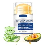 42% Urea Creme Fußpflegecreme - Moisturiser Fußcreme für rissige Fersen und trockene Haut - Urea Fuß- und Handcreme Stick für Fußpflege, rissige Fersenbehandlung, Knie, Ellbogen, Hände (1)
