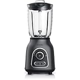 Arendo - Standmixer Glas - Hochleistungsmixer 20.000 U min - 1,75 lL Glasbehälter - 6-flügeliges kugelgelagertes Edelstahlmesser - 30 Leistungsstufen - Impulsfunktion - Edelstahl Smoothie Mixer
