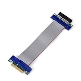 Rankomu Flachbandkabel PCI-E Professional 4X auf 4X Stecker auf Buchse VGA Grafikkarte Erweitertes Flachbandkabel Flachbandkabel für PCI Express 30cm Lang