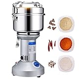 750G Elektrische Getreidemühle Mühle Vertikaler Typ Kräutermühle Mehlmühle Edelstahl Schrotmühle Hohe Geschwindigkeit Kornmühle Gewürzmühle Mit Timer 0-5 Min Für Küche Kräutergewürz Pfeffer Kaffee