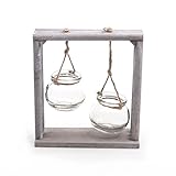 Unbekannt Toller Aufsteller Kasten mit 2 Vasen Fensterdekoration Hängevase Blumenvase Vase