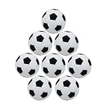 WUDQIJI Tischfußball Kickerbälle 32mm 8 Stück Mini Tischkicker bälle Kicker Bälle Tischkickerbälle Ersatzbälle Mini Sportbälle aus ABS Kunststoff für Erwachsene und Kinder (Schwarz und Weiß)
