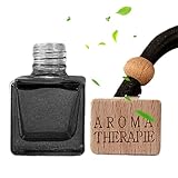 Lufterfrischer für Fahrzeug, wiederverwendbarer Ölbehälter, kontinuierliche Parfümzerstreuung mit dekorativem Hängeseil und Nachfüllflasche Premium