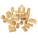 rewoodo Fröbel Holzbausteine inkl. Baumwollbeutel mit Walnussöl veredelt - Premium Holzspielzeug Made in Germany (Basis, Natur)