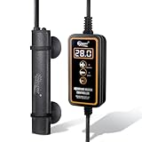 hygger Mini Aquarium Heizung, 50W Tauchfähiger Betta Aquarium Heizstab mit Digitalem Display Externer Steuerung, Schildkröten Aquarium Heizer Geeignet für Süßwasserbecken bis zu 45L