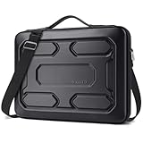 DOMISO 15.6 Zoll Laptoptasche Wasserdicht Schultertasche Protective Schutzhülle Laptop Case Sleeve Stoßfest Laptophülle für 15.6' Notebook/Lenovo IdeaPad 520/ASUS ZenBook/Dell/HP Pavilion,Schwarz