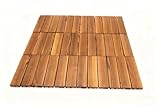 36PCS Holzfliesen Balkon 30x30cm Akazienholz Terrassenfliesen, Holzfliesen Balkon Klicksystem zuschneidbar Terrassenfliese Außen (3m²)