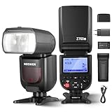 NEEWER Z760-S TTL Blitzlicht Speedlite kompatibel mit Sony, 76Ws GN60 2,4G 1/8000s HSS Blitzgeräte, TCM Konvertierung, 7,4V/2600mAh Lithium Akku Ladegerät Set, 480 Blitz mit voller Leistun