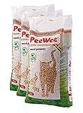 PeeWee 42 L / 27 KG Holzstreu Katzenstreu Einstreu Bio Öko Streu Pellets (3x9kg)