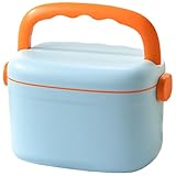 ZESLIV Medizinbox mit Tragegriff Erste Hilfe Koffer Medikamentenbox Medizinkasten Hausapotheke Box Medizinkoffer Aufbewahrungsbox Blau 33 * 24 * 22cm