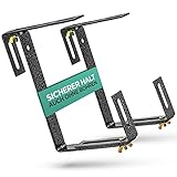 dszapaci Blumenkastenhalterung Balkon 4er Set Balkonkasten Halterung Geländer Halterung Blumenkasten Befestigung Blumenkastenhalter Verstellbar Balkonkästen Halterungen für Balkonkästen Blumenkästen