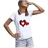 Fischernetz Kostüm Frauen-Valentinstag-Brief bedrucktes Kurzarm-Tops-Blusen-T-Shirt Bowling Shirt