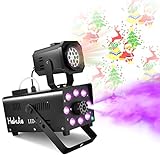 HAKUTA Nebelmaschine, Rauchmaschine mit Projektionslampe und kabelloser Fernbedienung für Halloween, Weihnachten, Hochzeitsfeiern & Bühnenauftritte uswfür Halloween, Weihnachten