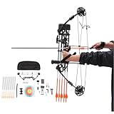 JDBDU Compoundbogen Jagdbogen 30-60 LBS Compound Bogen Und Pfeile Set Einstellbare Sportbogen 280-320fps Erwachsene Jugend Schießen Bogenschießen Set