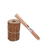 BOGATECO Weidenmatte Beeteinfassung | Länge 300cm Weidezaun | Weide Rasenkante Weidenzaun 3m | Rollboarder Beetbegrenzung Weiden | 7X angespitzte Holzpfähle aus Buche | 30 cm Höhe, 2 Größen verfügbar