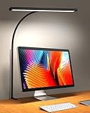 iFalarila 10W Schreibtischlampe Dimmbar - 160 LED Super Helle Klemmleuchte mit USB-Adapter | 3 Farbtemperaturen & 10 Helligkeitsstufen | 70cm Flexiblem Schwanenhals, Arbeitslampe für Home Office