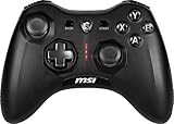 MSI FORCE GC20 V2 Kabelgebundener PC-Gamepad Controller - austauschbare D-Pad-Abdeckungen, zwei Vibrationsmotoren, USB 2.0 - schwarz, kabelgebunden