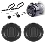 2 Stück 52mm Vordere Objektivklappe Set mit Halteband für D3000 D3100 D3200 D3300 D5000 D5100 D5200 D5300 D5500 mit AF-S 18-55mm