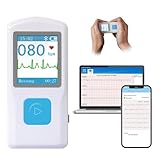 Ekg Gerät, Herzfrequenzmonitor mit LCD-Bildschirm und Speicher, FDA-geprüft, drahtlose Herzüberwachungsgeräte für den Heimgebrauch, kompatibel mit Smartphone und PC