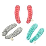 DONFAMDS 3 Paar Universelle Toilettensitzauflagen aus Weichem PU Material Waschbare Plüsch Toilettenkissen in Grau Rosa und Grün Warmes Strapazierfähiges Wc Sitzpolster für Erwachsene