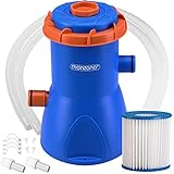 MONZANA® Filterpumpe MZP30 2280 L/h 30 W Leistung Pool Filter Kartusche Schlauch Kartuschenfilteranlage Poolpumpe Pumpe