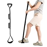 Kekoy 107 cm langer Beinhebergurt mit Fuß- und Handgriff für eingeschränkte Mobilität nach Hüftersatz, Ein- und Aussteigen aus Bett, Auto und Rollstuhl (107cm Schwarz)