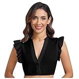 Generisch Dirndl Bluse Trachtenbluse Oktoberfest Dirndlbluse V Ausschnitt Spitzenbluse Elegant Trachtenbluse Kurzarm Dirndlblusen Rüschen Dirndl Bluse Sexy Spitzendirndlbluse Schwarz 4XL