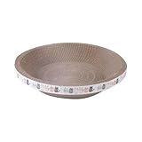 Elliptisches Katzenkratzbrett für Indoor Erwachsene Katzen & Kätzchen, große Papp-Loungebett Kratzmatte, Kratzmatte schützt Möbel, Teppiche & Sofa