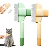 2 Stück Katzenbürste, Fellblitz Bürste für Haustiere, Pfotenmond Katzenbürste, Ideal für Langhaarkatzen und Kurzhaarkatzen, Entfernt lose Haare, Fördert gesundes Fell, Perfekt für zu Hause