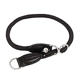 lionto Hundehalsband Retrieverhalsband Dressurhalsband Länge, 60 cm, Schwarz