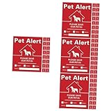 EXCEART 4 Sätze Tierrettungsaufkleber Haarschneidemaschinen Für Hunde Mülltonnenaufkleber Für Mülltonnen Aufkleber Für Haustiere Notfall Aufkleber Für Haustiere Rot 30 Blatt * 4