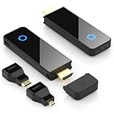 BEQOOL Wireless HDMI Transmitter and Receiver - 4K Decoding 1080P 60HZ Output, Dual Band 2.4/5GHz, 98FT, Streaming Video Audio from Laptop, PC, STB, Camera to TV, Projector, Monitor(Black)