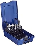 BOHRCRAFT 17001330006 Kegelsenker Set HSS-G in ABS-Box KS6-K 6-teilig, 6 Stück Durchmesser 6,3-20,5 mm, Blau, silber