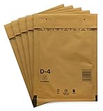 50 Versandtaschen Luftpolsterumschläge haftklebend D4 braun Luftpolsterversandtaschen Luftpolstertaschen Gr. D/4 (200mm x 275 mm) Umschläge gepolstert Polsterumschlag Taschen