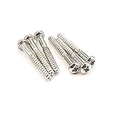 6 x Befestigungsschrauben für E-Gitarre, Bass, Rundkopf, Steg, Schwanz, Metall, Zubehör für E-Gitarre, Steg, Gitarren-Stegschrauben, E-Gitarren-Schraubensets