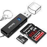 Beikell SD Kartenleser, Highspeed USB 3.0 Kartenlesegerät, Card Reader Adapter Speicherkartenleser Unterstützt Micro-SD/TF/SDHC/SDXC/MMC/SD-Karten, Kompatibel mit Windows/Mac/OS usw.