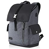 Laptop Rucksack 17,3 Zoll Sicherer Rucksack Schultasche Tagesrucksack Wasserabweisend Große Laptop Gepäck Tablet mit USB-Ladeanschluss für College/Reisen/Frauen/Männer-Schwarzgrau MEHRWEG