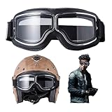 ZHYUANHochwertige Motorradbrillen,Motorradbrille,Winddicht Motorrad Brillen,Motorrad Sonnenbrille,Vielseitige Motorradbrillen,Retro Radbrille Fit Über Brille Outdoor-Sportarten,Radfahren,Skiing