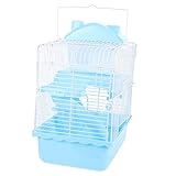 GRIRIW Kleintierhaus Für Hamster Und Meerschweinchen Doppelte Etage Gemütliches Nest Blaue Farbe Ideal Für Chinchillas Und Andere Kleintiere Hamsterkäfig Zubehör Sicheres Und