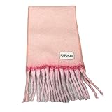 CMZYBBD Schal Unisex Herbst- Und Winterschal - Dicker Warmer Schal Für Männer Und Frauen, Weicher Und Vielseitiger All -Match -stil-rosa-36 * 220 cm