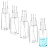 SHENLIU 5 Stück Sprühflasche Klein, 50ml Sprayflasche Leer Zerstäuber Sprühflaschen Mini Sprühflasche Kunststoff Spray Bottle Transparente Sprayflasche Für Parfüms Wasser Alkohol