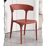 Bunte stapelbare Esszimmerstühle aus Kunststoff, für Garten, Rasen, Bistro, Deck, armlos, Restaurant, Stapelstuhl, Barhocker (rot)