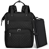 RAINSMORE Baby Wickelrucksack Groß mit Mobiler Wickelauflage Multifunktions Wickeltasche Kinderwagen Rucksack Wasserabweisend Babytasche Diaper Bag für Mama und Papa Schwarz