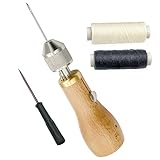Professional Speedy Stitcher N?hen Awl Hand Stitcher Repair Tool Kit f¨¹r Leder und schwere Stoffe, inkl. 2 N?hnadeln und Leinenzwirn