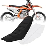 JFG RACING Motorrad Sitzbezug,Universal Motorrad Rutschfester Sitzbezug für SXF EXC EXC XC SX CR CRF WR WRF RMZ YZF KLX Dirt Pit Bike Motorcross Enduro Off-Road Motorrad-Schwarz