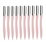 FRCOLOR 10Pcs Tragbarer Augenbrauen Rasiermesser Augenbrauen Make Up Werkzeugkit Augenbrauen Shaper Augenbrauen Remover Tragbarer Augenbrauen Trimmer Pink