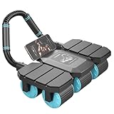 Automatisches Bauchrad, Bauch-Roller, Bauchmuskeltraining, Bauch-Roller mit Unterstützung, verbessertes Rumpftraining, einfach zu bedienen, tragbar für Bauchmuskeltraining