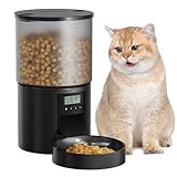 Futterautomat Katze Katzenfutter Automat mit Timer: 10s-Ruf zum Essen - Futternapf mit Automatic Futterautomat 4L- Trockenfutter Futterspender Automatisch für Katze und Hund