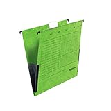 Original Falken 25er Pack Hängetasche UniReg. Made in Germany. Aus Recycling-Karton für DIN A4 mit Leinenfröschen grün Blauer Engel ideal für die lose Blatt-Ablage im Büro und der Behörde