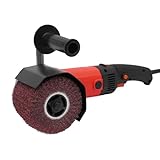 Satiniermaschine 1580w Bürstenschleifer Exzenterschleifer Poliermaschine Multischleifer für Polieren, Schleifen und Strukturieren Rutschfeste Doppelgriffe 6-Gang einstellbar
